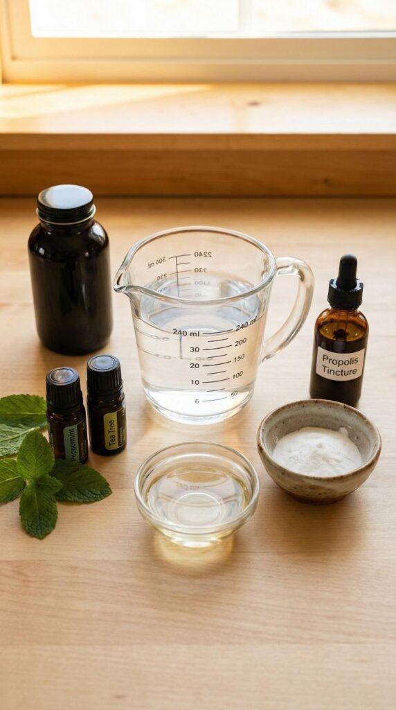 homemade propolis mouthwash_ natural mouth rinse_ingredients