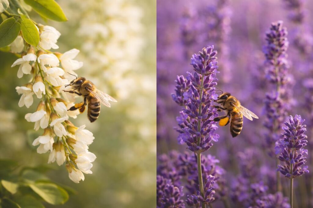 honey_bee_on_acacia_and_lavender_blooms